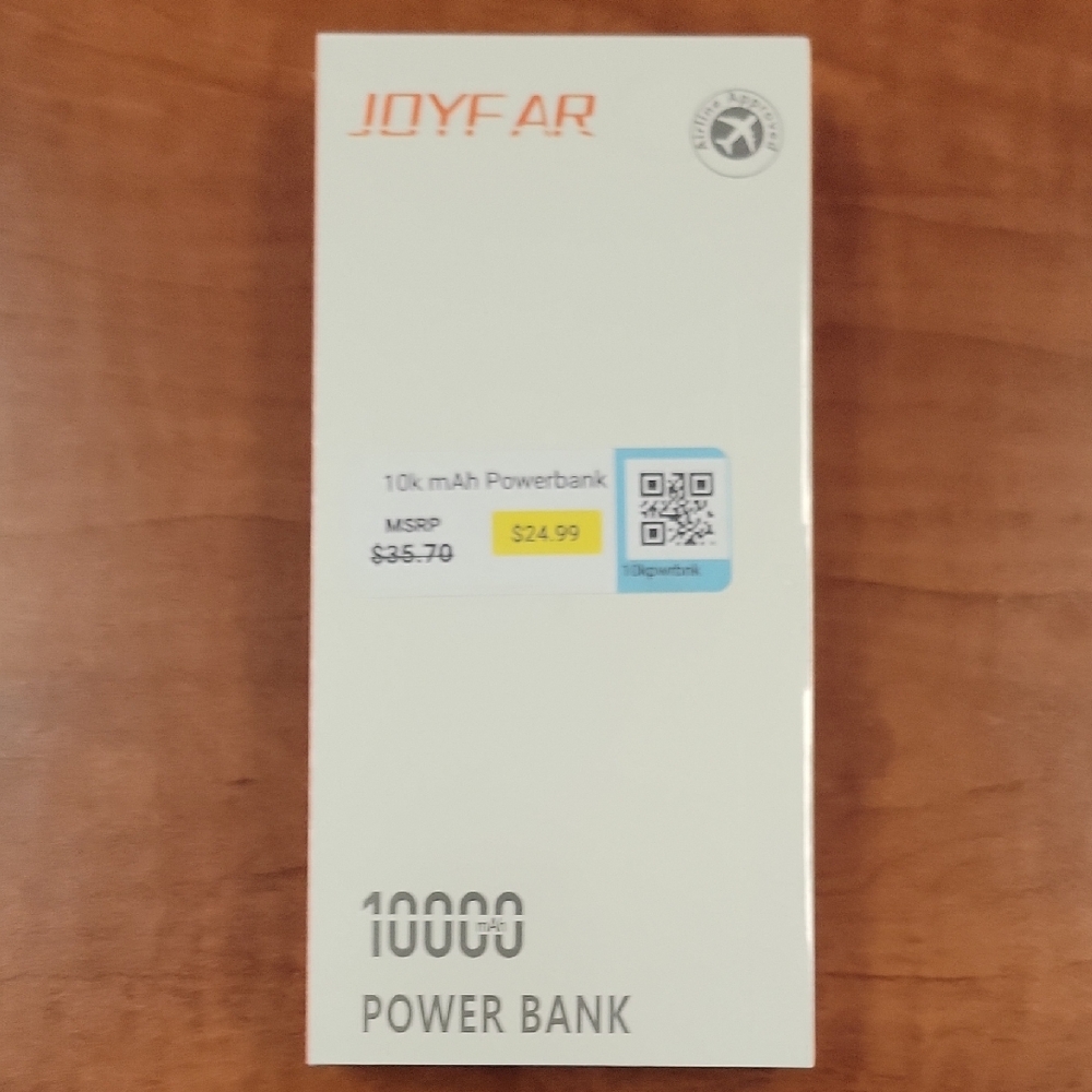 10000mAh White Power Bank Portable Charger